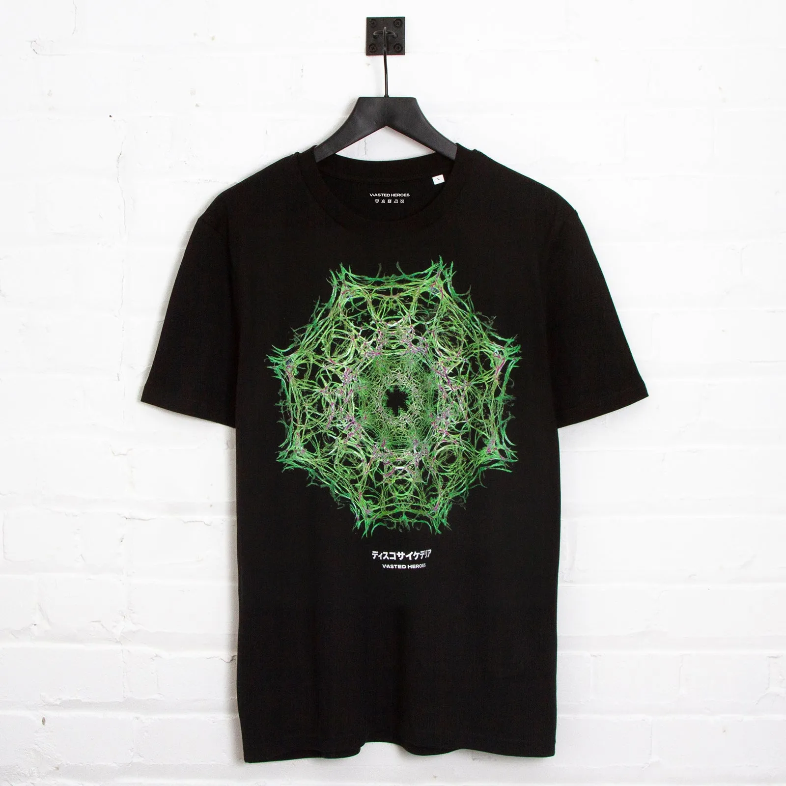 041 Disco Psychedelia Front Print - Tshirt - Black