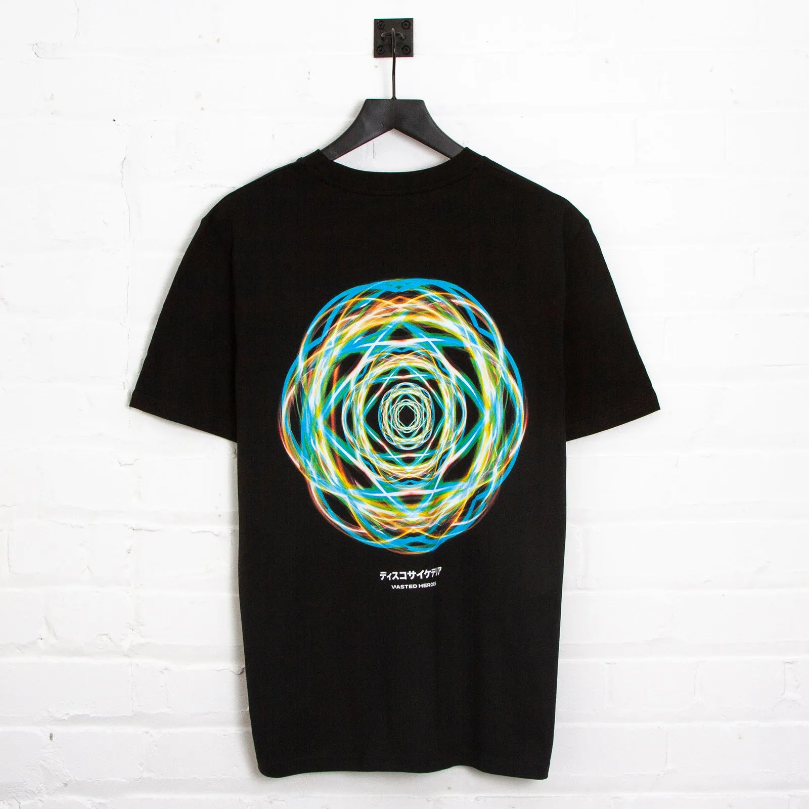 045 Disco Psychedelia Back Print - Tshirt - Black