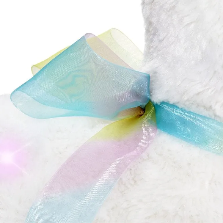 12" Glow Brights LED with Sound Alpaca Plush - Cream