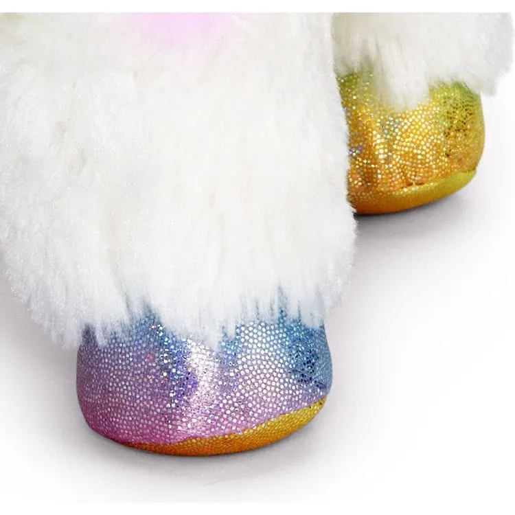 12" Glow Brights LED with Sound Alpaca Plush - Cream