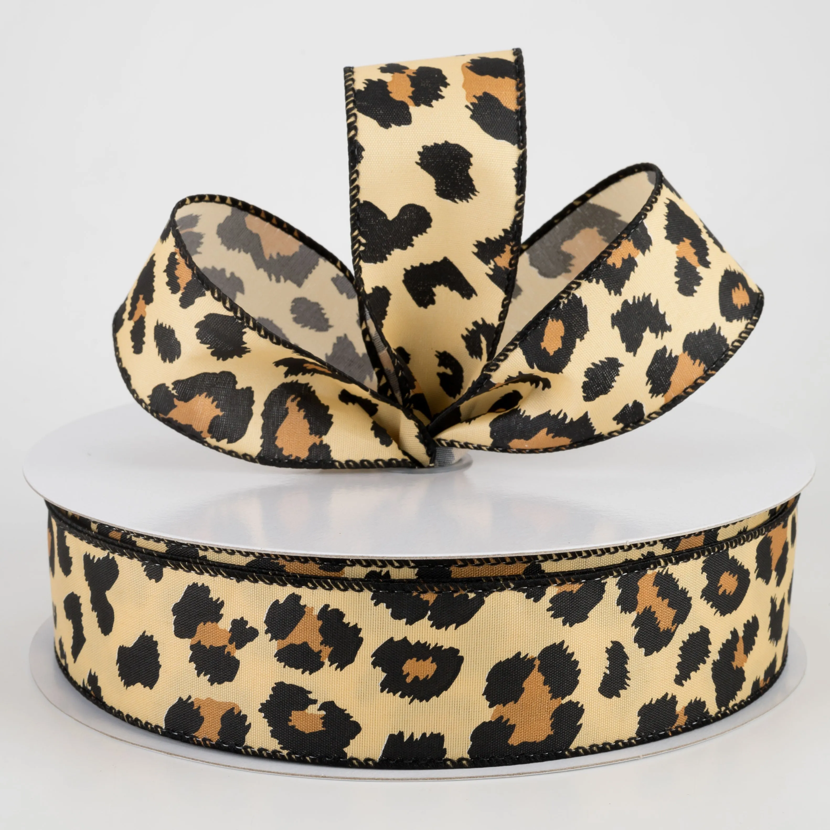 1.5" Bold Satin Cheetah Print Ribbon (50 Yards)