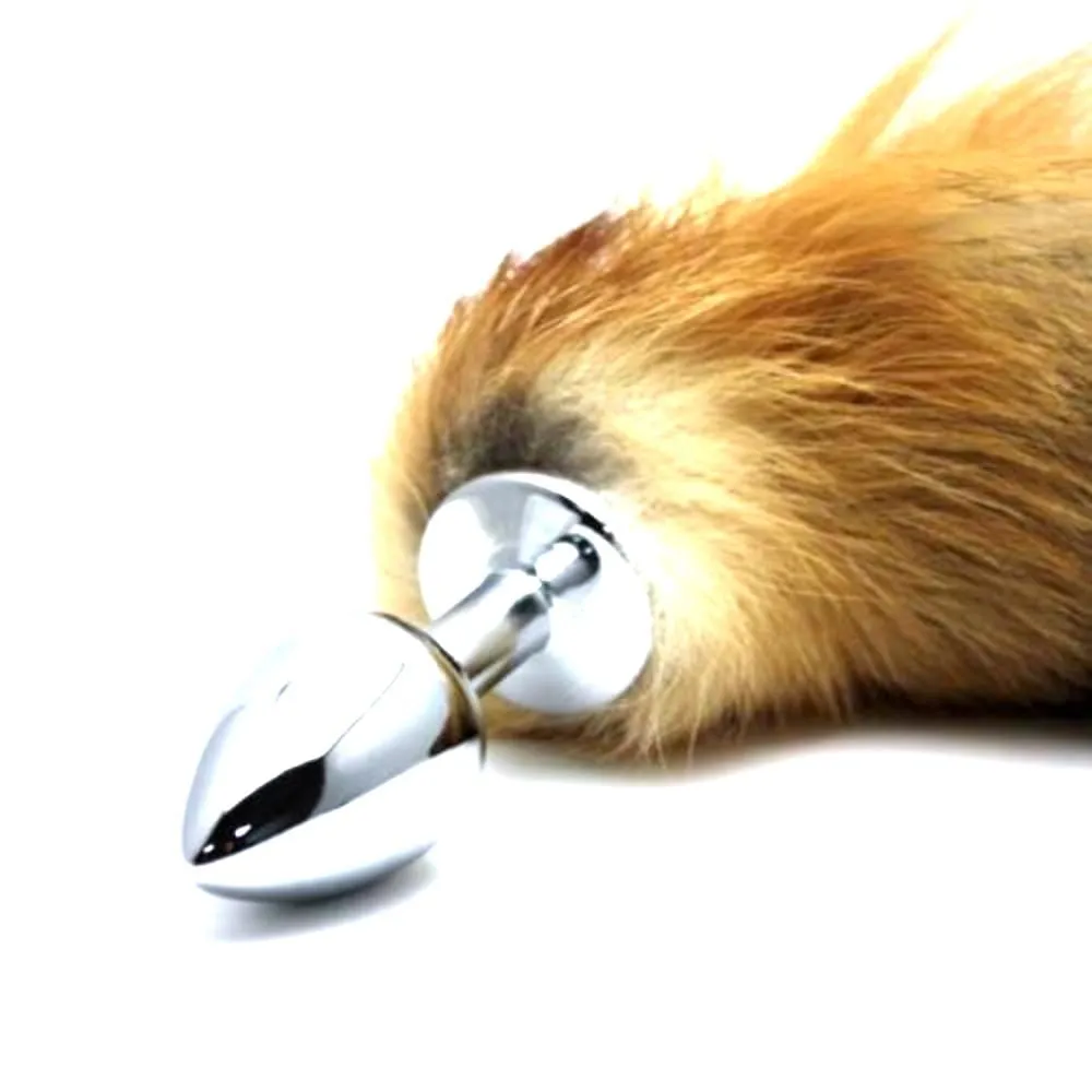 17" Tail Brown Fox 3 Stainless steel Plug sizes available