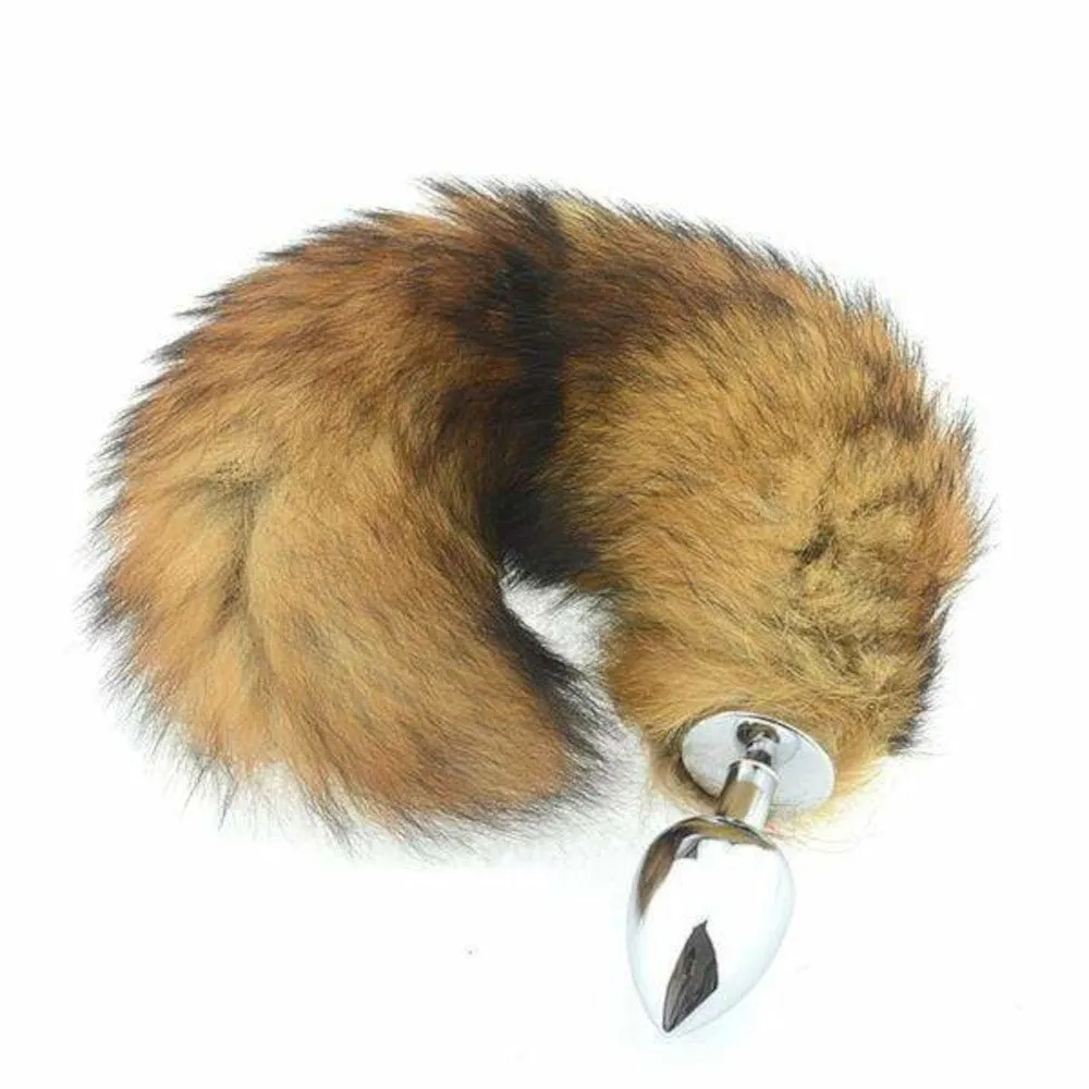 17" Tail Brown Fox 3 Stainless steel Plug sizes available