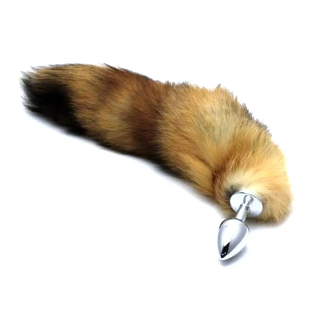 17" Tail Brown Fox 3 Stainless steel Plug sizes available