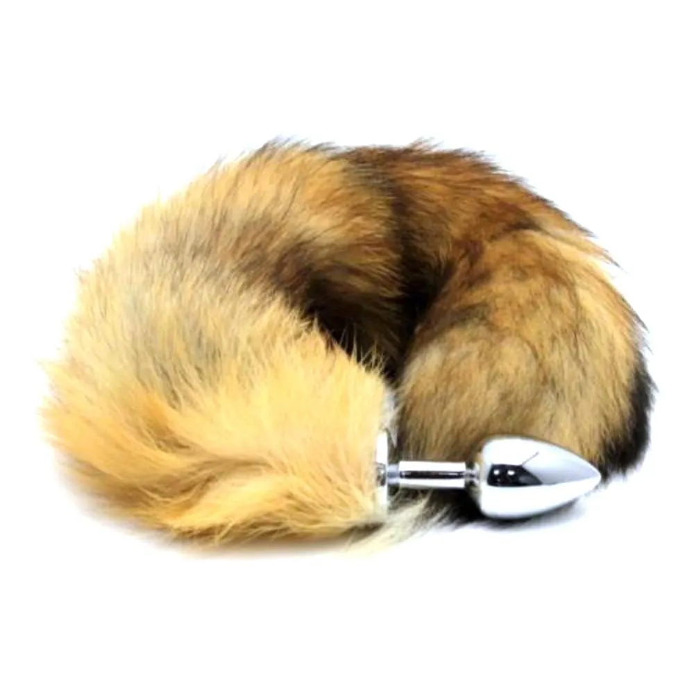 17" Tail Brown Fox 3 Stainless steel Plug sizes available