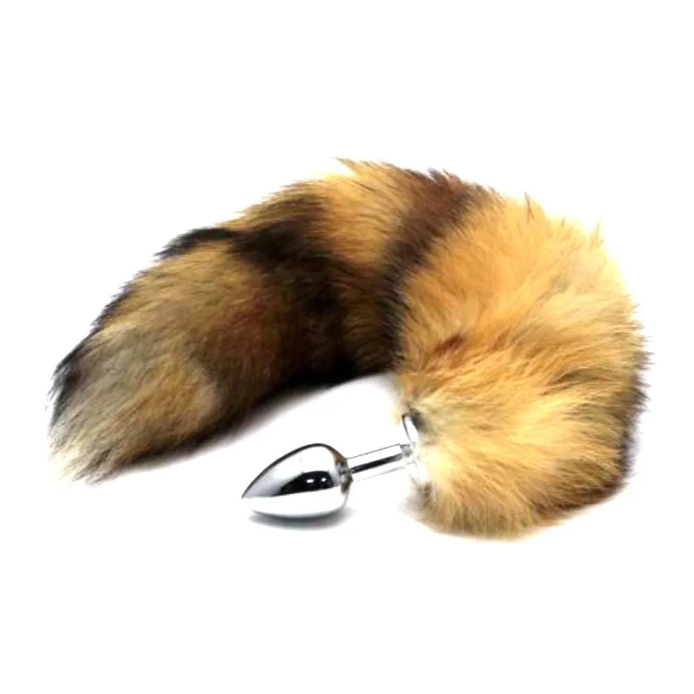 17" Tail Brown Fox 3 Stainless steel Plug sizes available