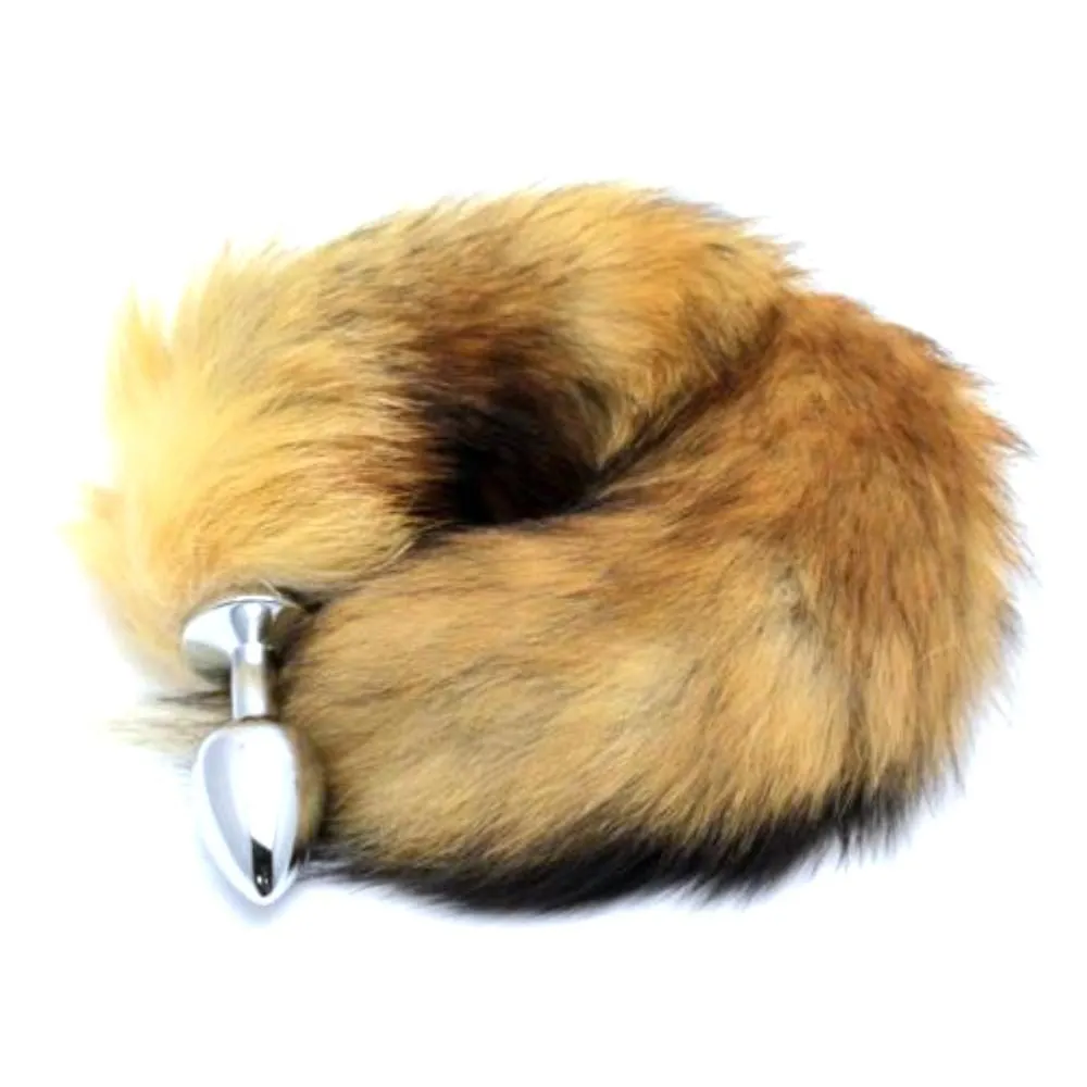 17" Tail Brown Fox 3 Stainless steel Plug sizes available