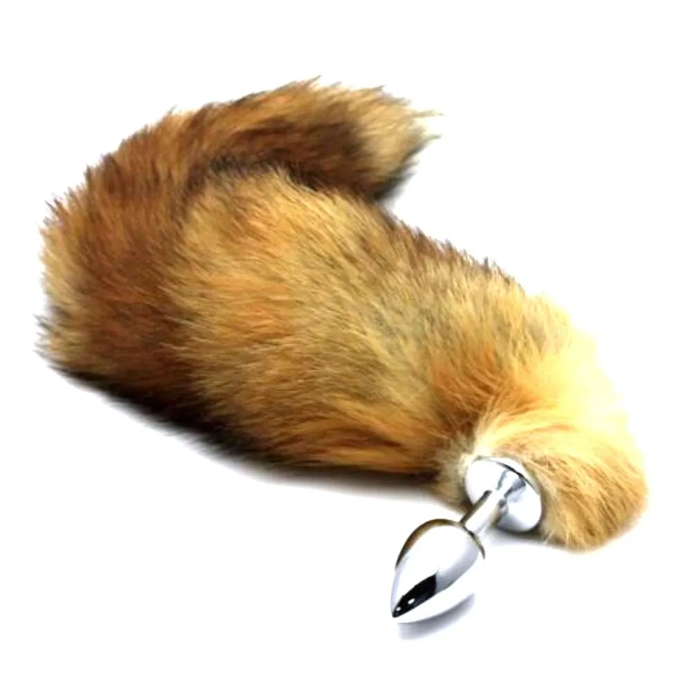 17" Tail Brown Fox 3 Stainless steel Plug sizes available