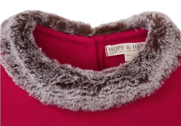 21HG07R - Fit and Flare Ponte Dress with Faux Fur