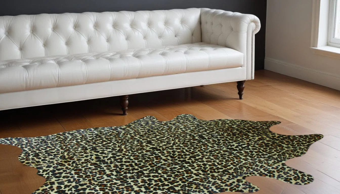 60" X 84" Leopard Cowhide - Area Rug