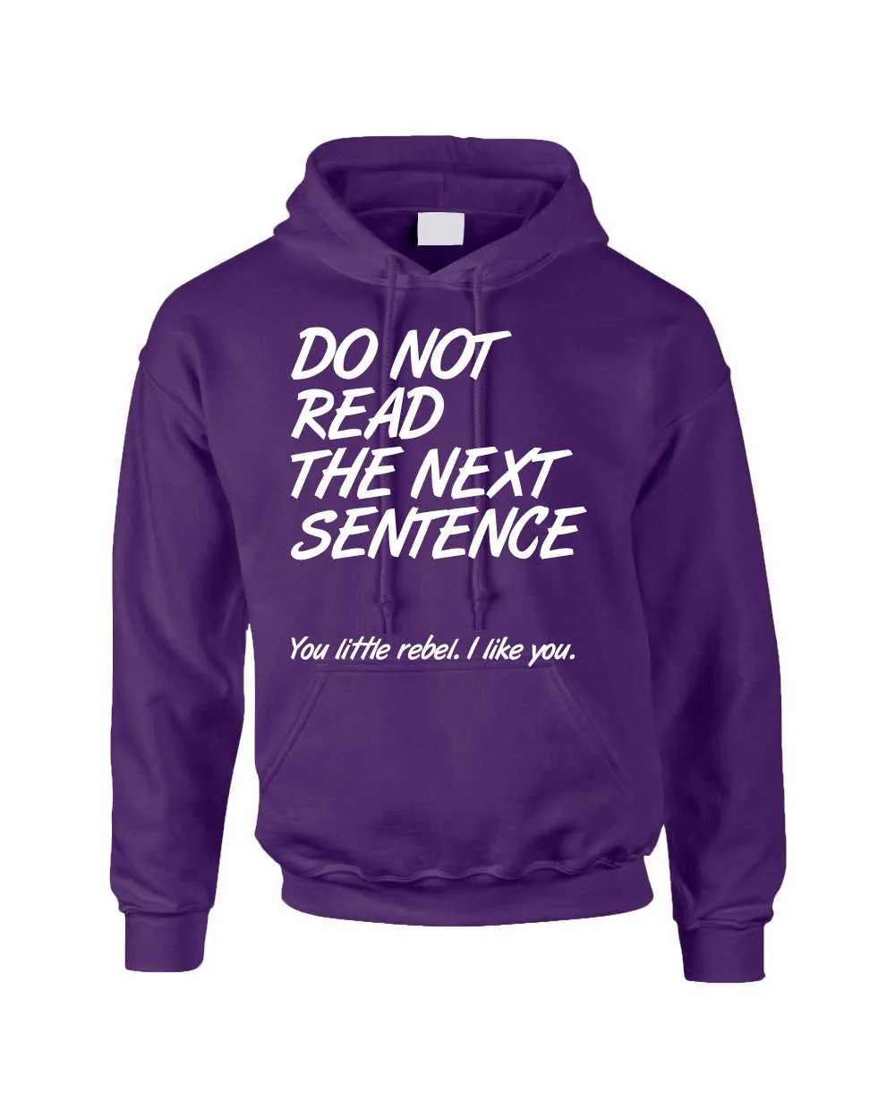 Adult Hoodie Do Not Read The Next Sentence Funny Top
