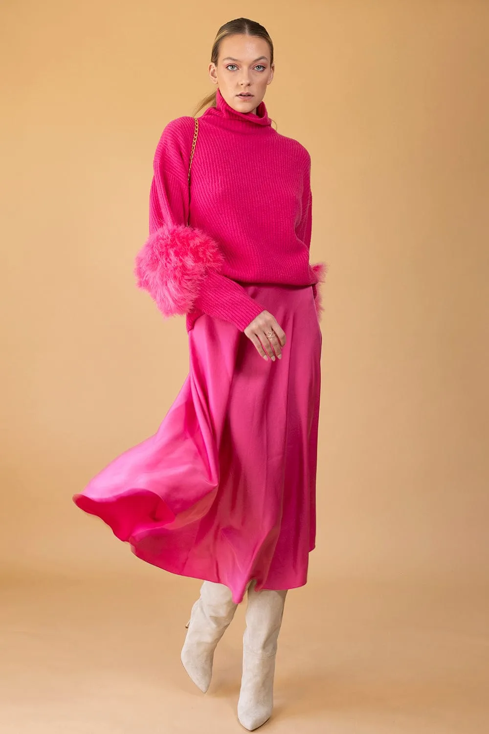 Airy Ribbed Turtleneck