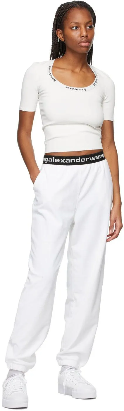 alexanderwang.t White Stretch Corduroy Lounge Pants