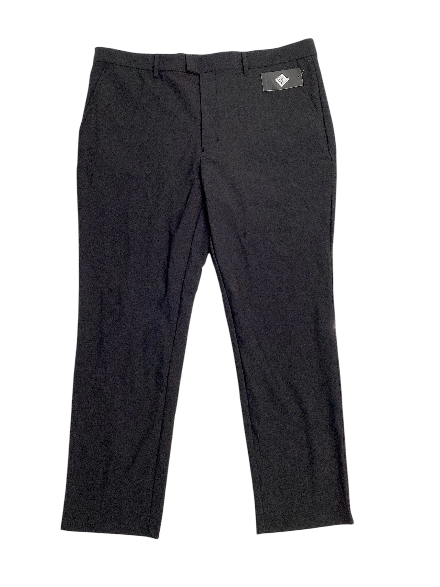 Alfani Mens Alfatech Classic Fit Suit Dress Pants Deep Black 34 x 30