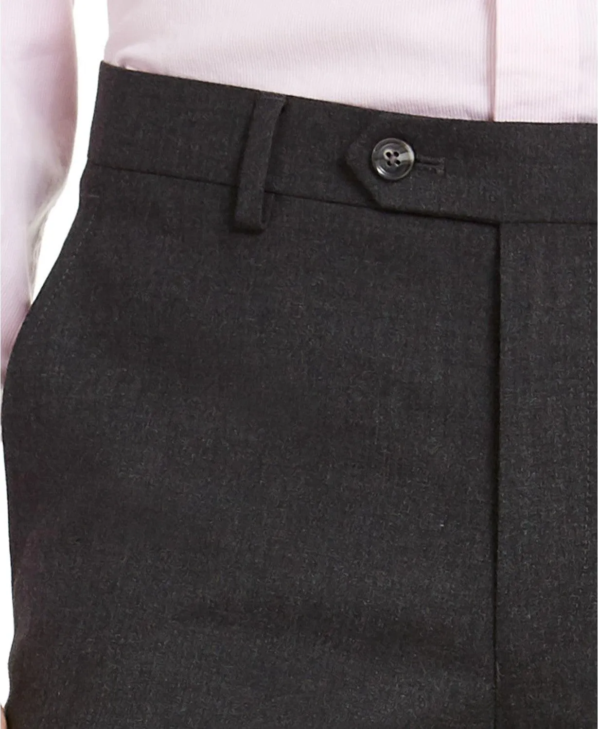 Alfani Mens Slim fit Dress Pants Pants 34 / 30 Charcoal Grey Solid Stretch