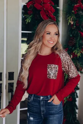 All That Shimmers Raglan Sleeve Top - Wine