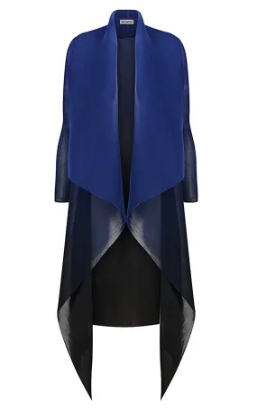 Alquema Long Collare Coat - MIDIEVAL BLUE