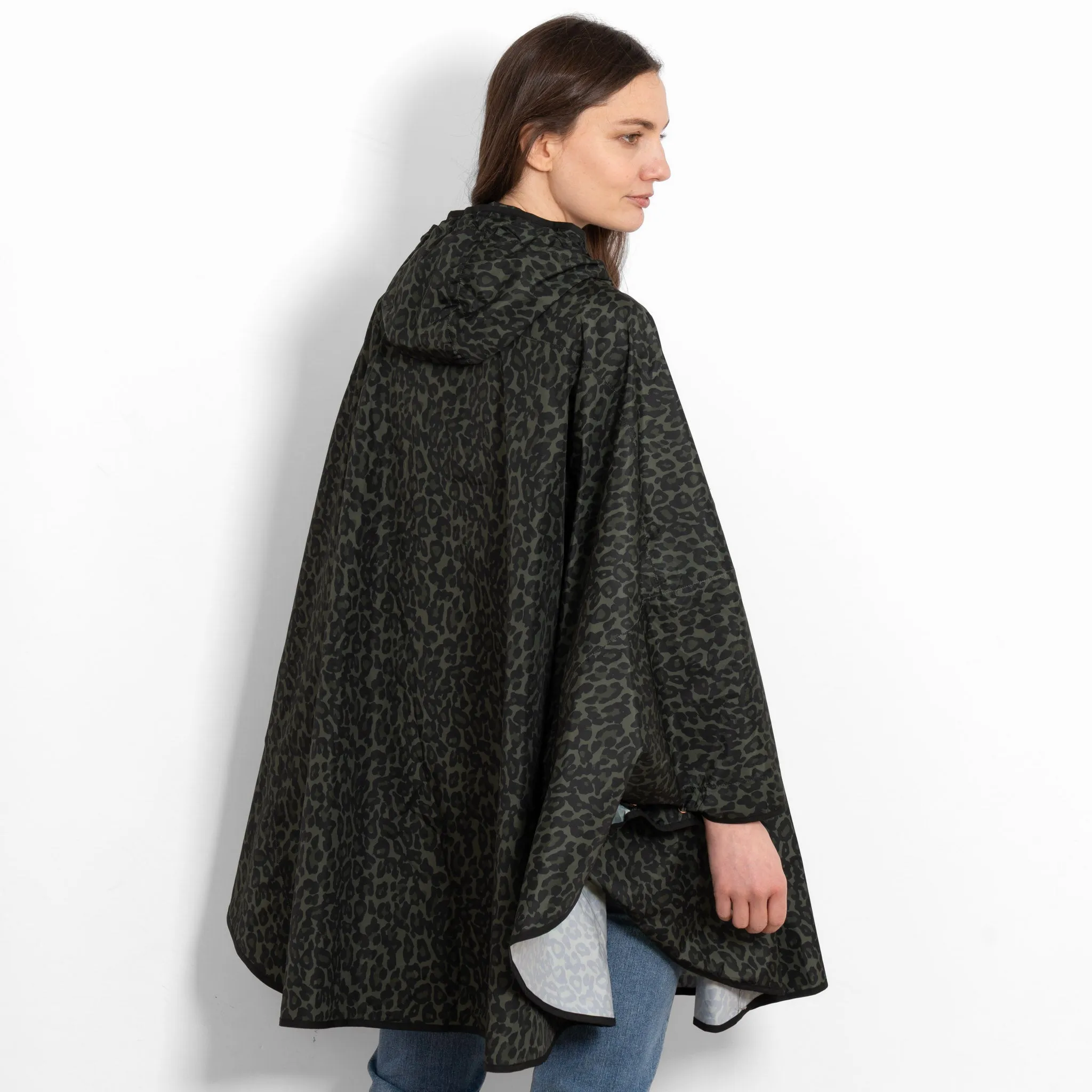 Aspen Rain Poncho - Khaki/Black, Leopard