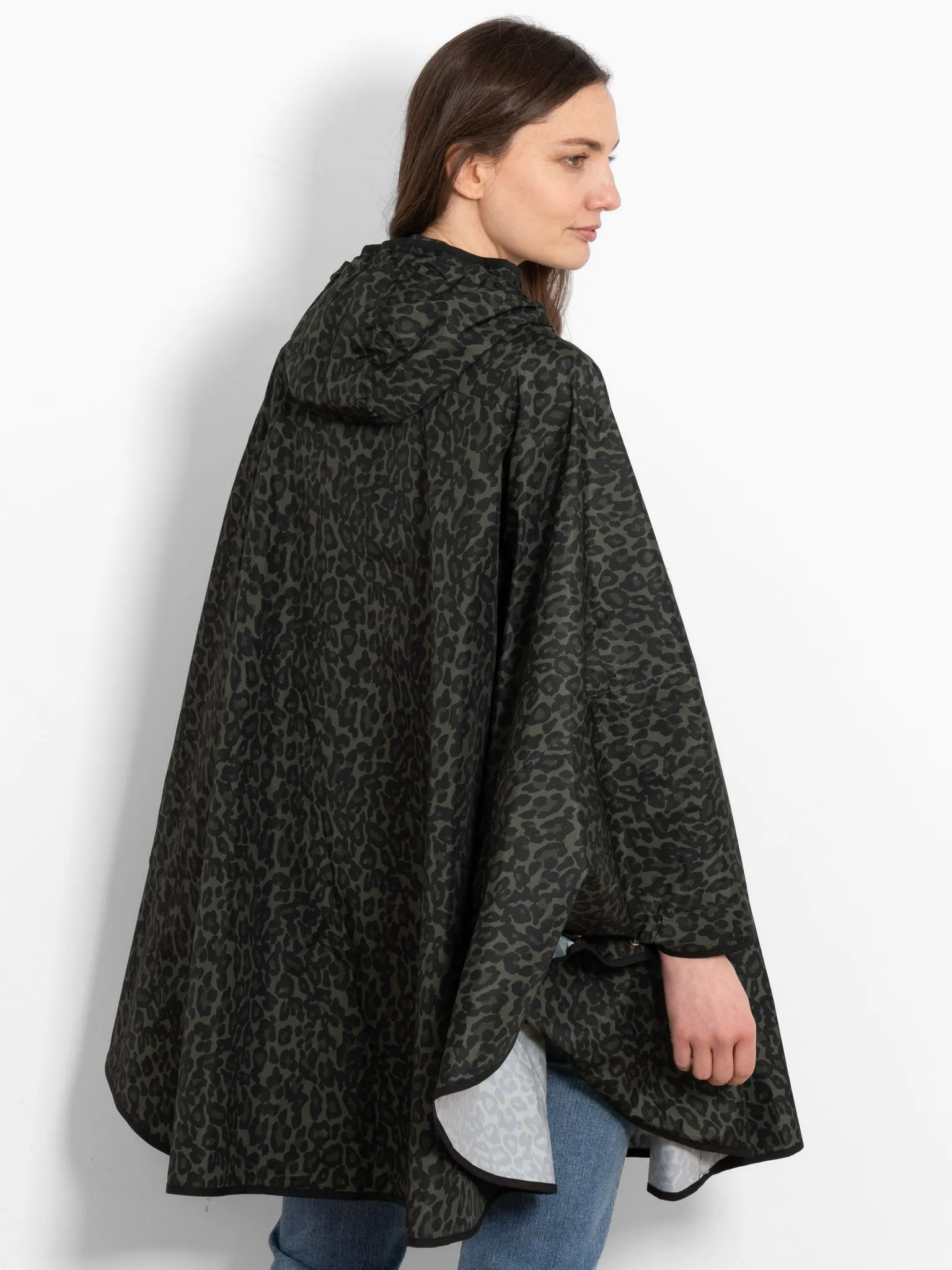Aspen Rain Poncho - Khaki/Black, Leopard