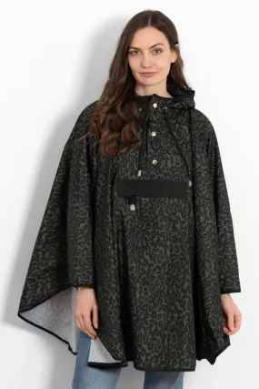 Aspen Rain Poncho - Khaki/Black, Leopard