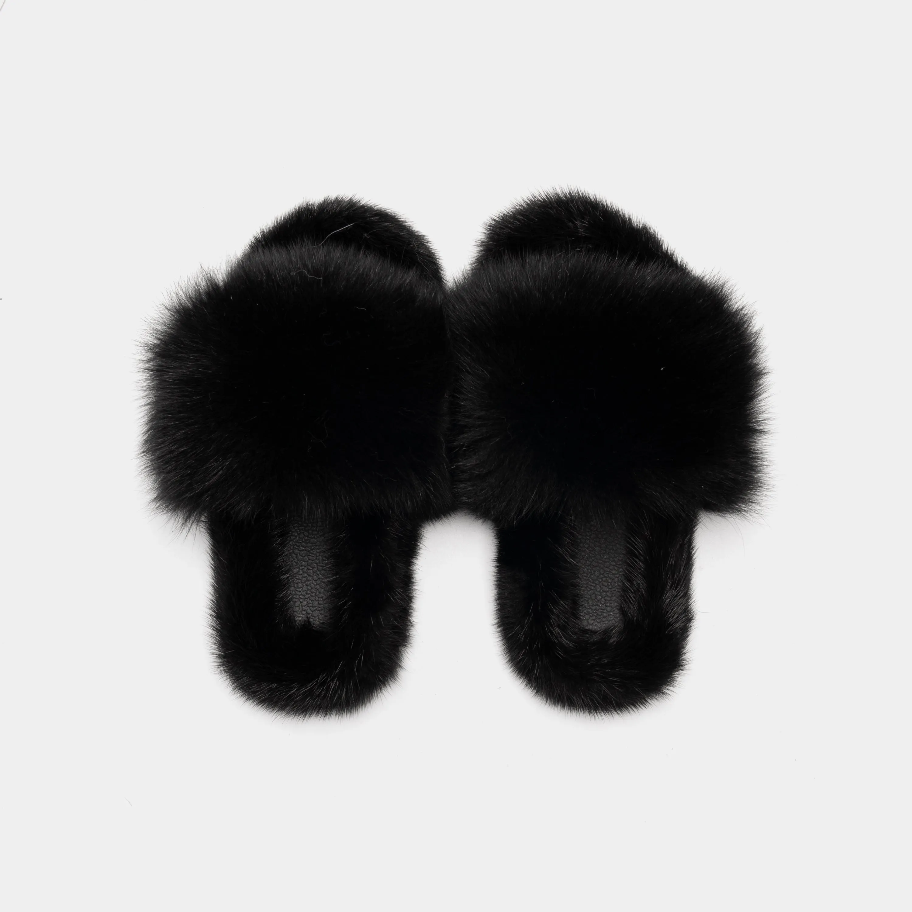 ASPEN - Slipper with Fur by mink & Black Fox