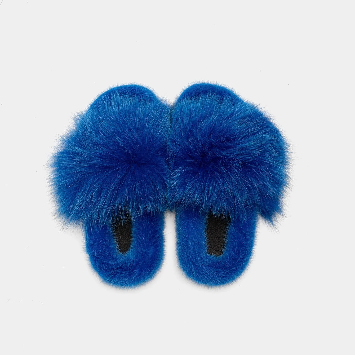 ASPEN - Slipper with Fur mink & Blue Fox