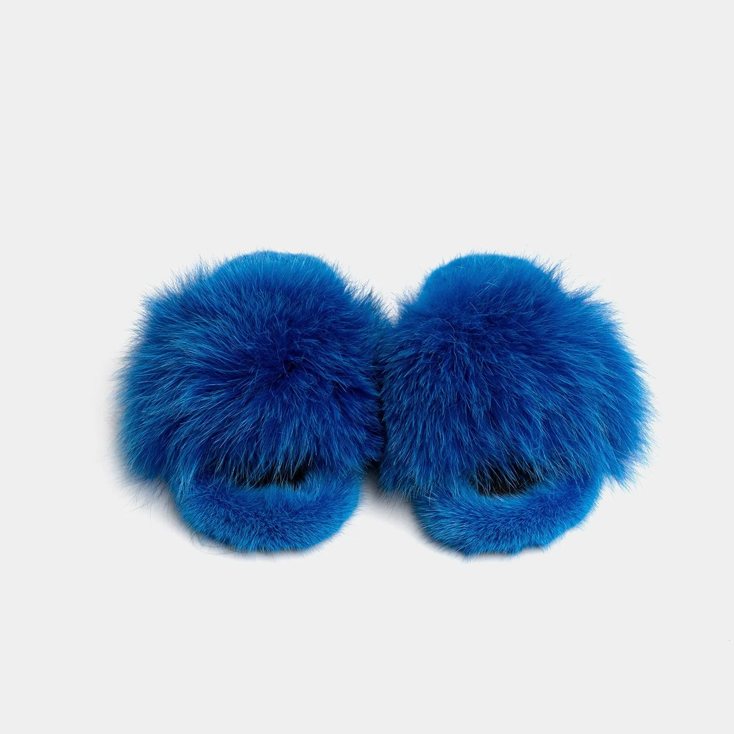 ASPEN - Slipper with Fur mink & Blue Fox