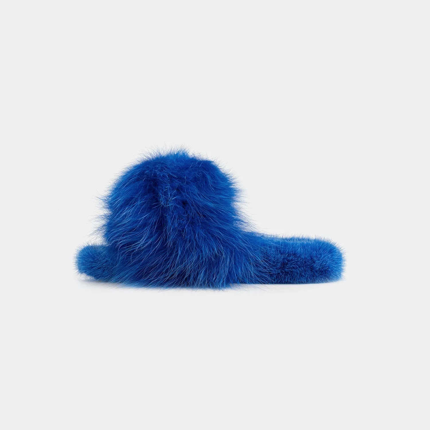 ASPEN - Slipper with Fur mink & Blue Fox