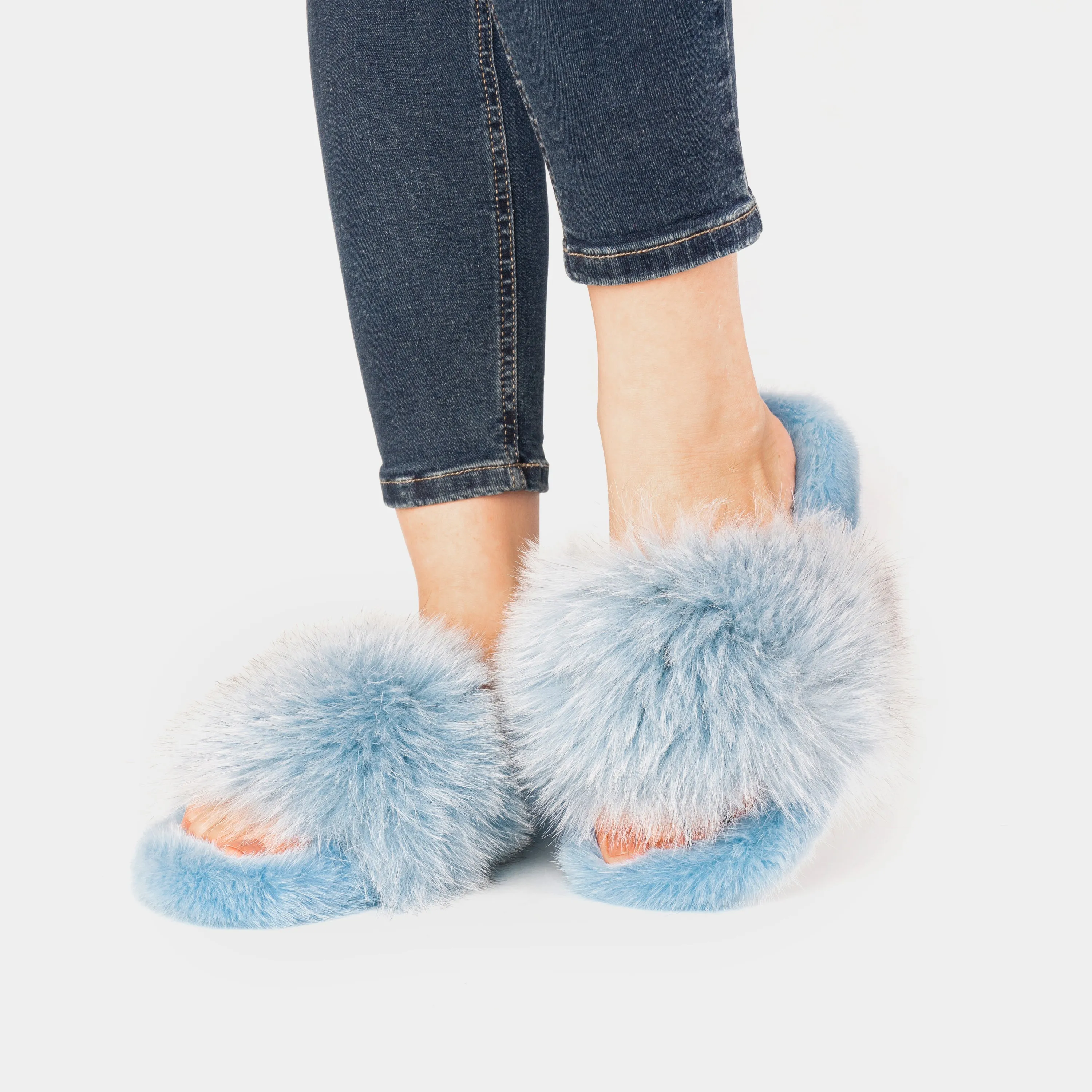ASPEN - Slipper with Fur mink & Celestial Fox