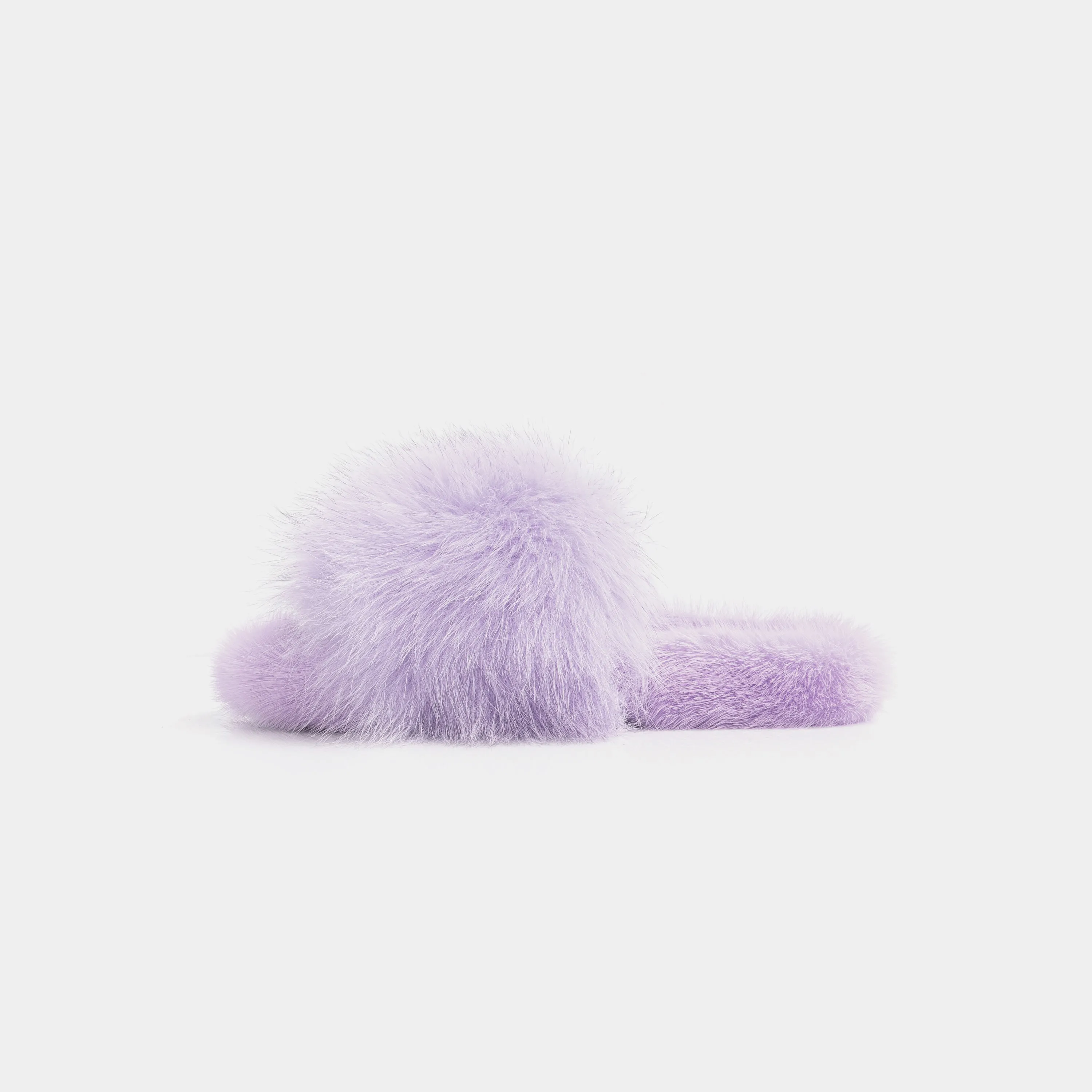ASPEN - Slipper with Fur mink & Lilac Fox