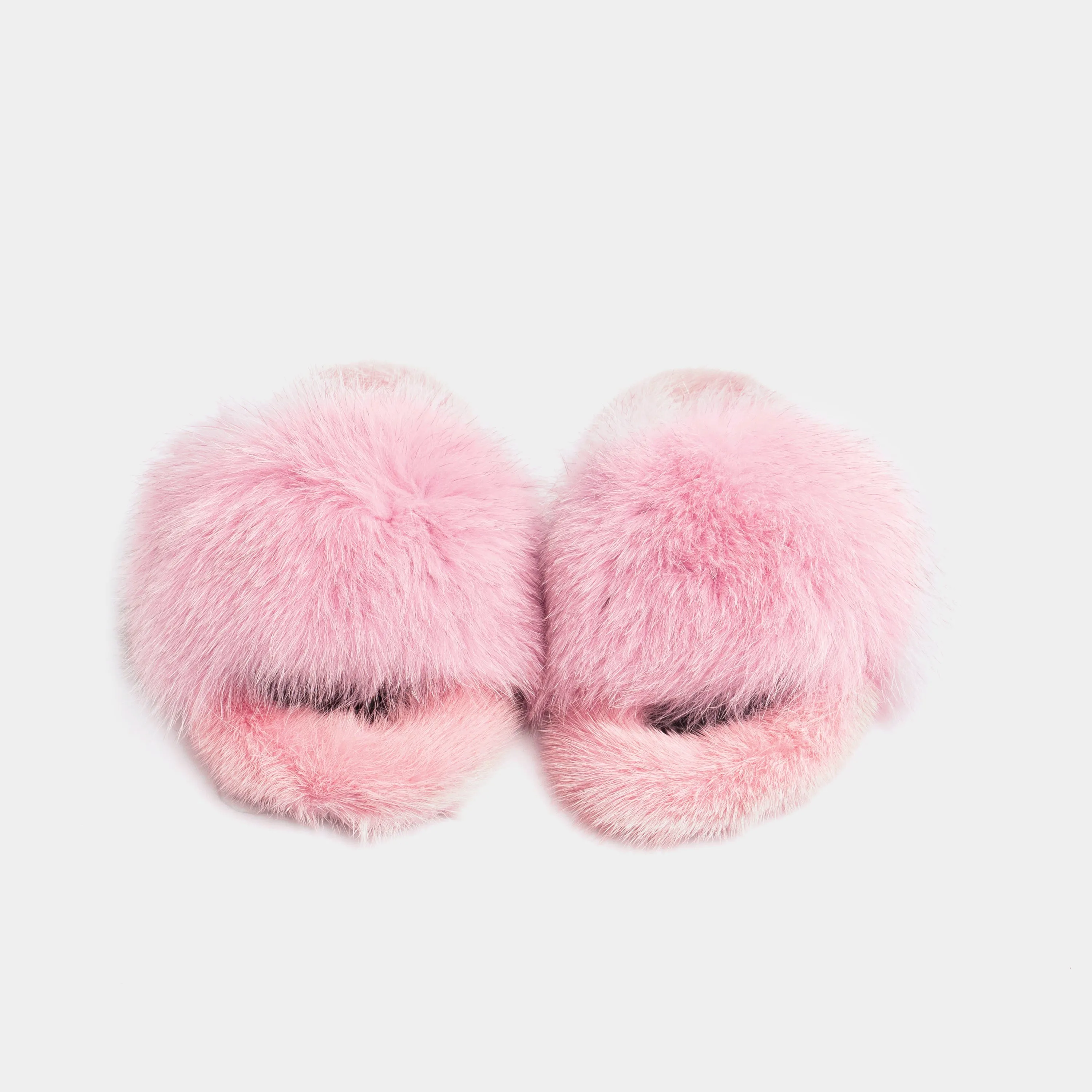 ASPEN - Slipper with Fur mink & Pink Fox
