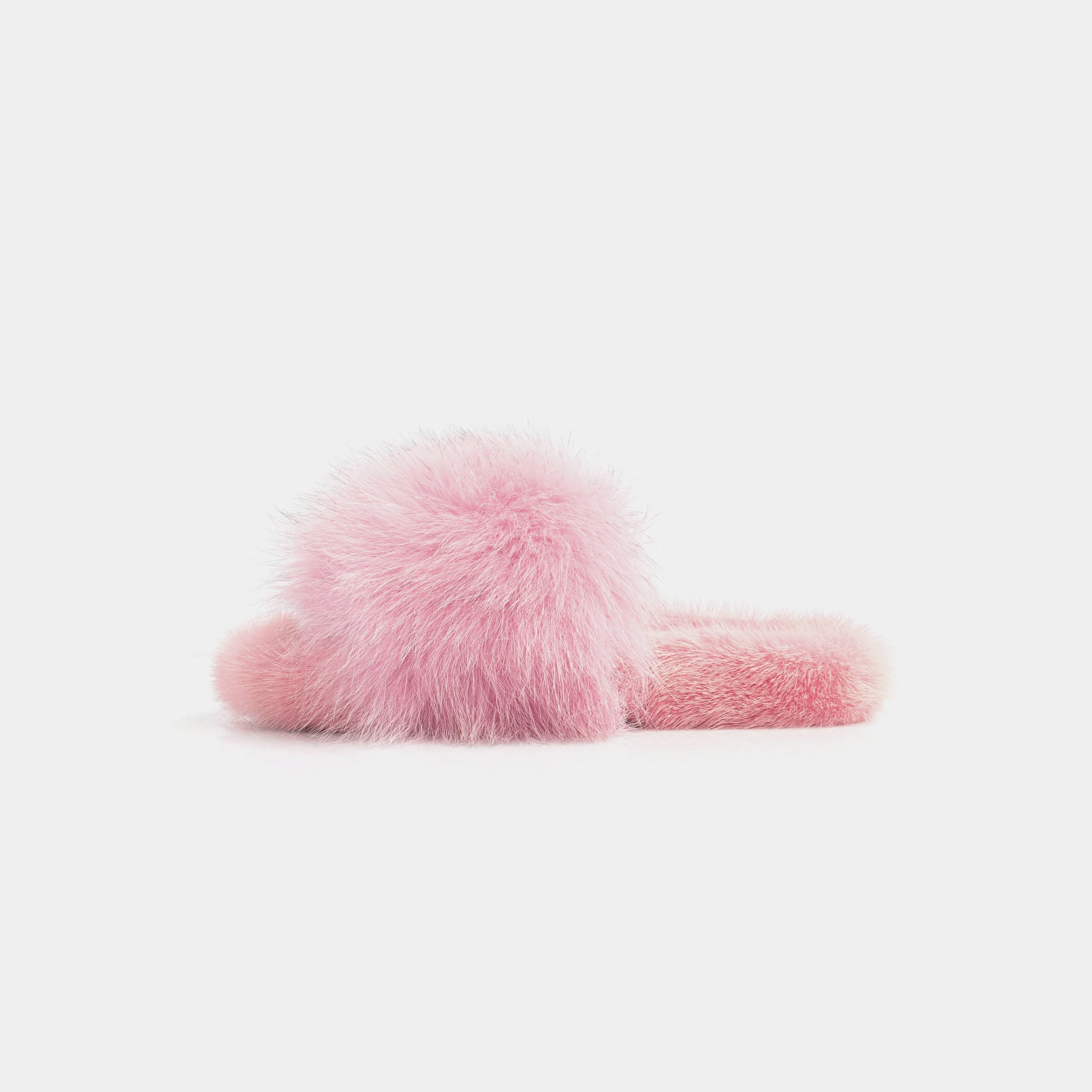 ASPEN - Slipper with Fur mink & Pink Fox