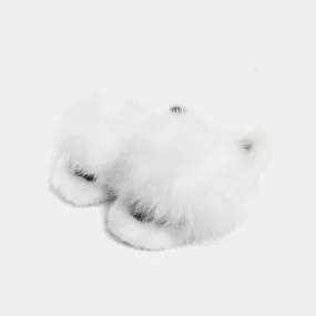 ASPEN - Slipper with Fur mink & White Fox