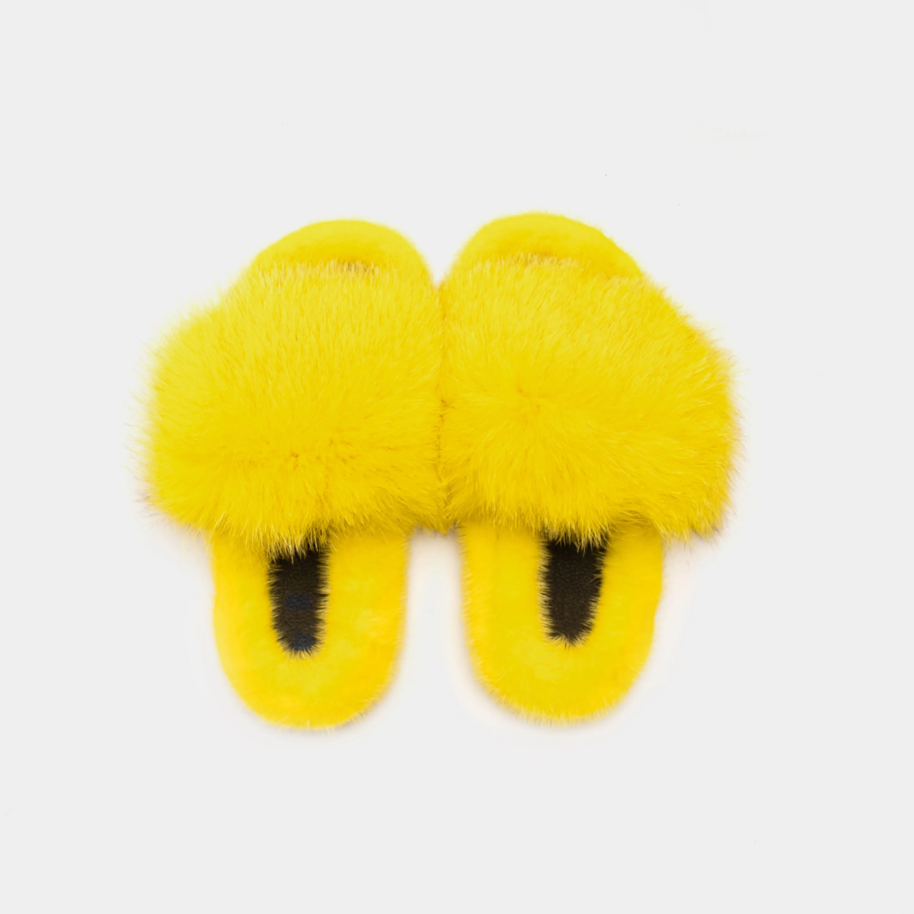 ASPEN - Slipper with Fur mink & Yellow Fox