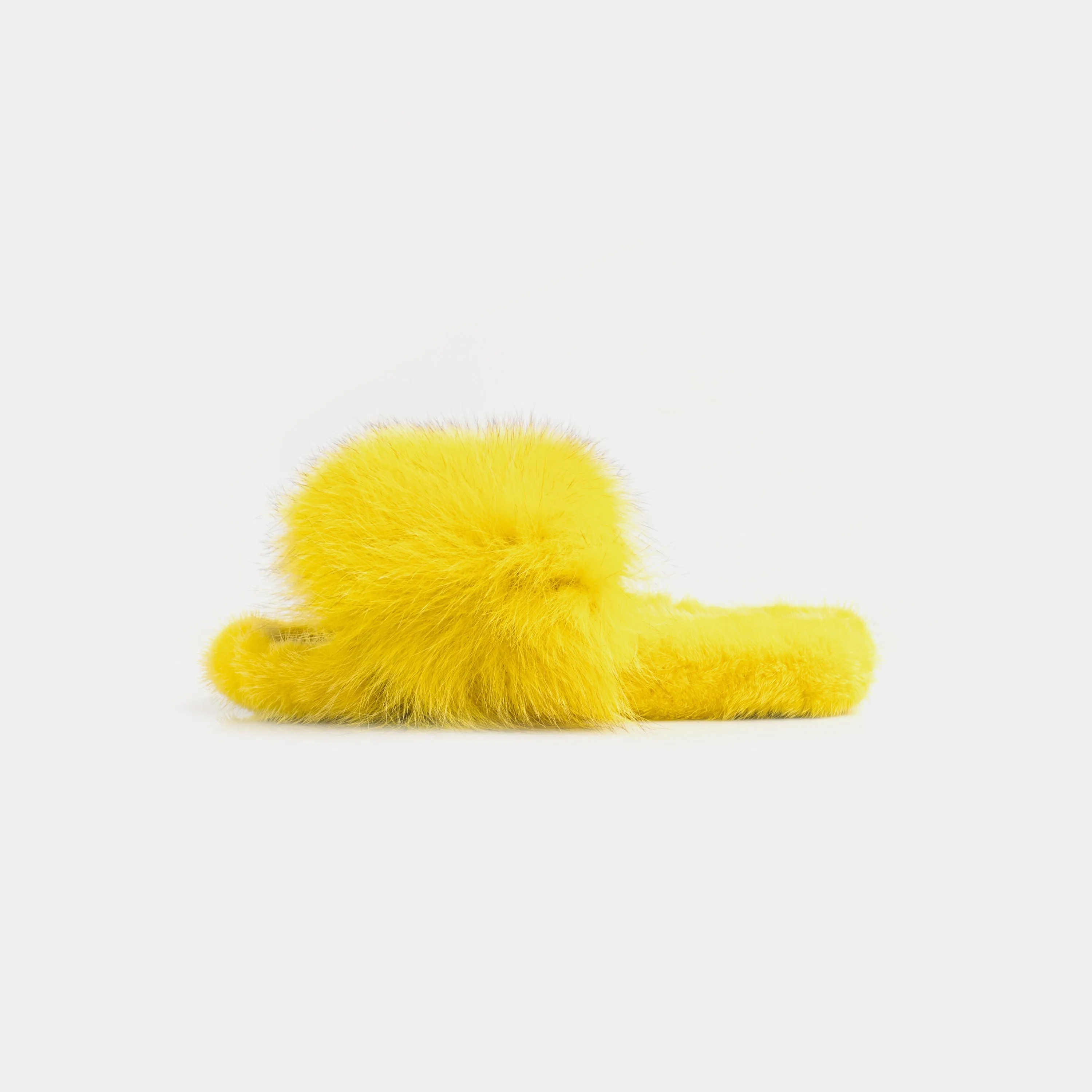 ASPEN - Slipper with Fur mink & Yellow Fox