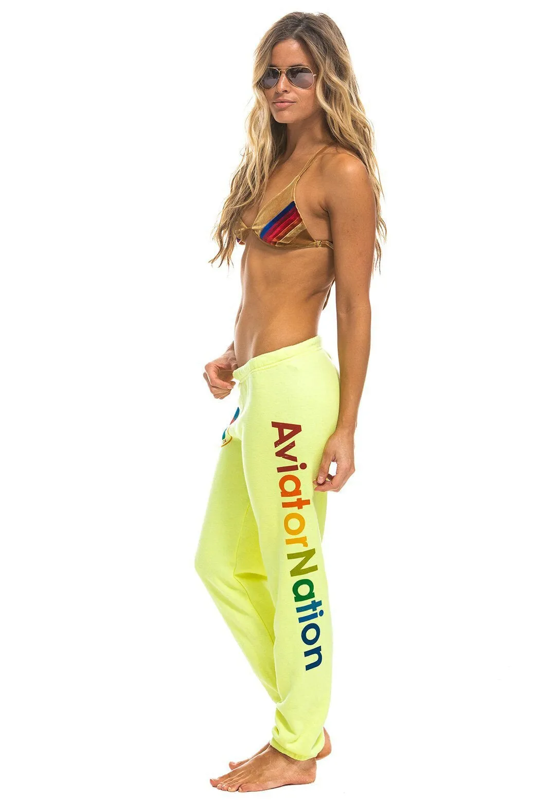 AVIATOR NATION VAIL SWEATPANTS - NEON YELLOW