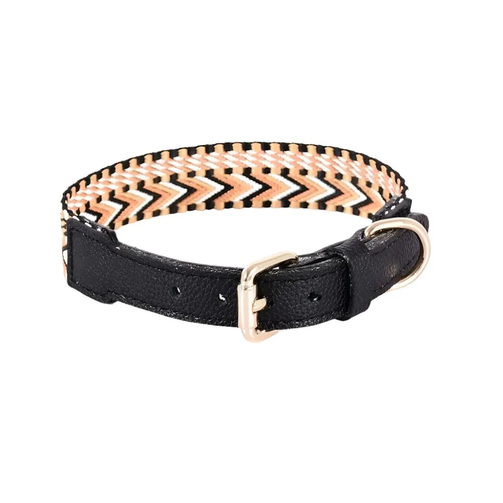 Aztec Leather Dog Collar