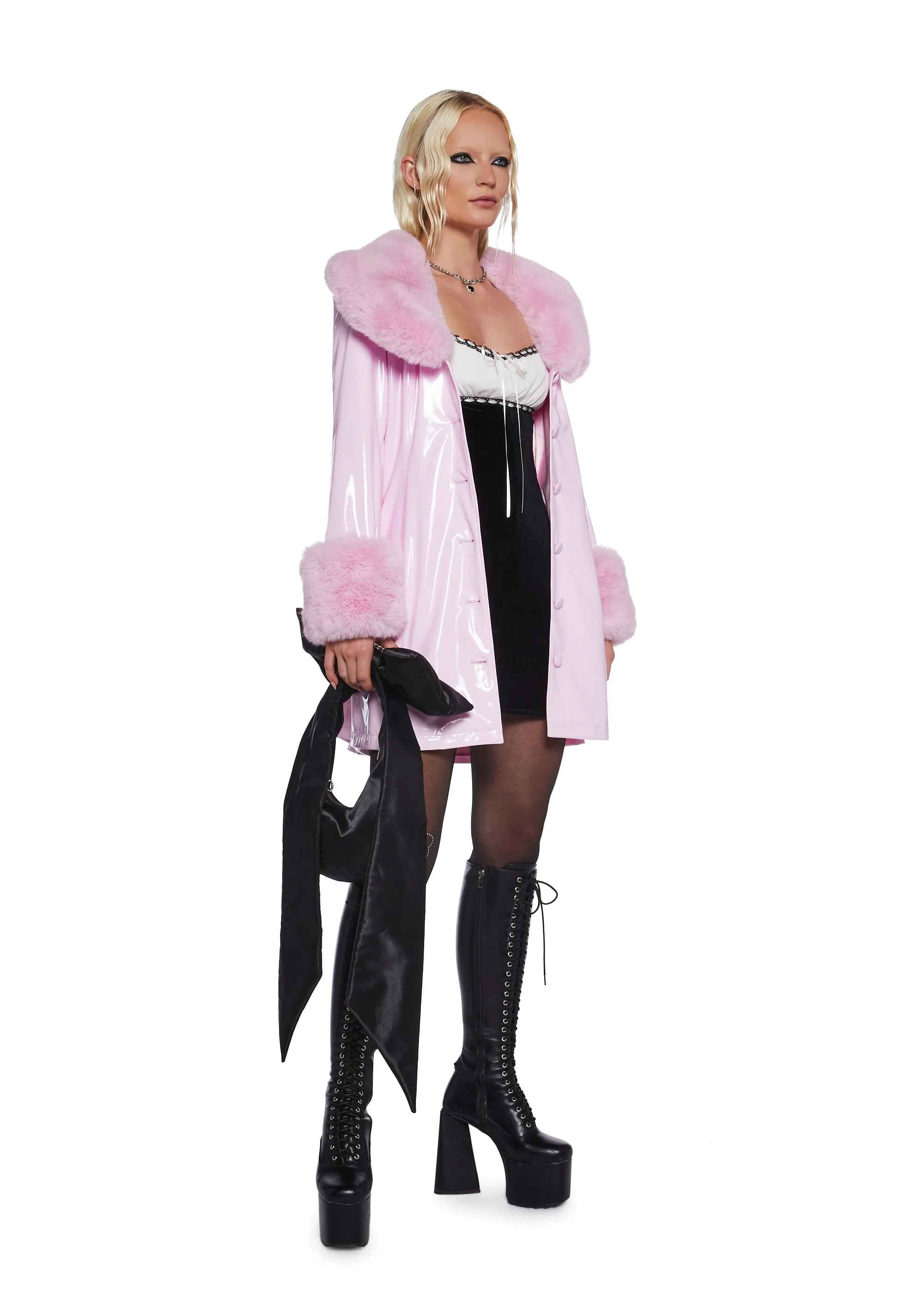 Back In Style Patent Trench Coat
