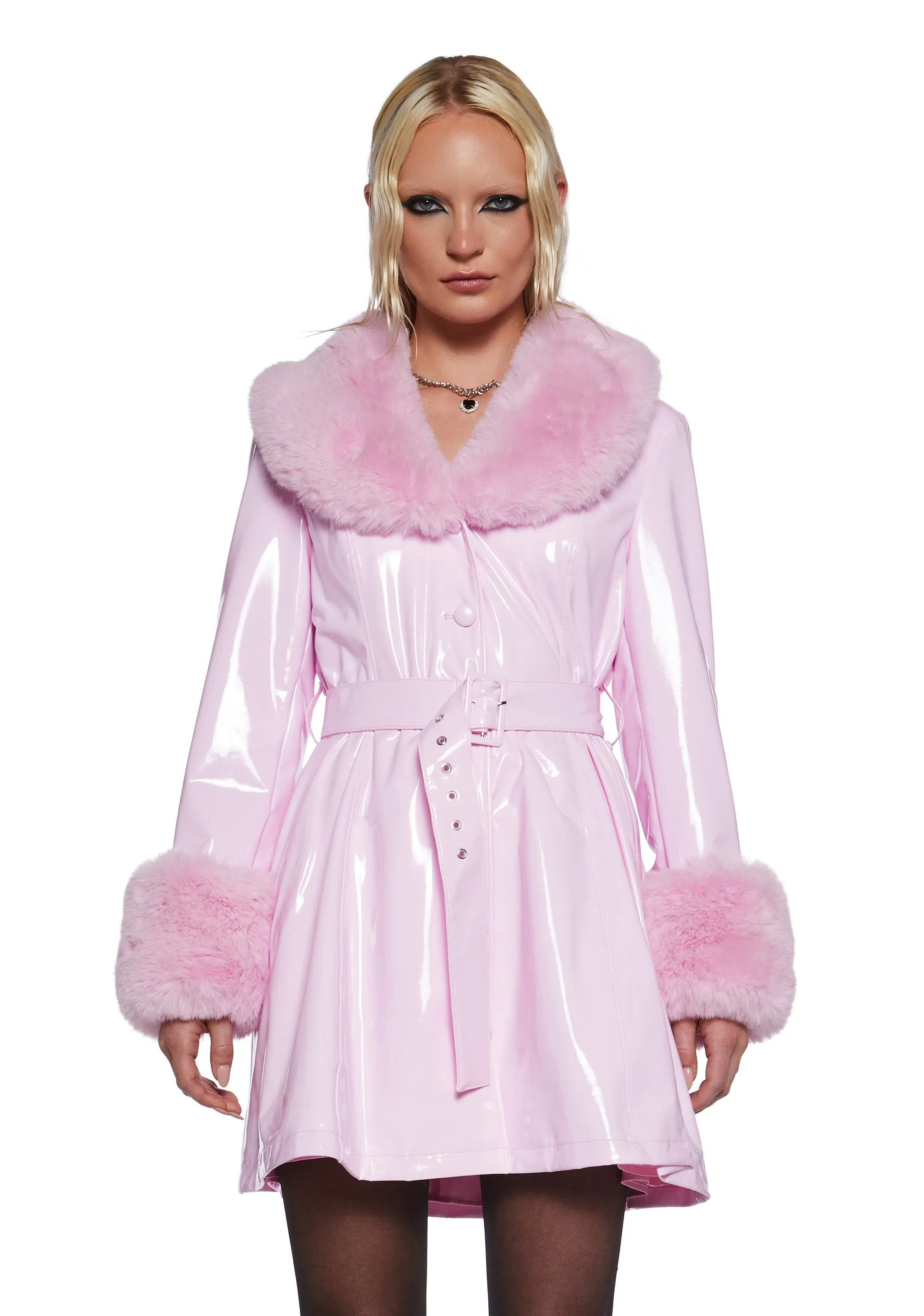 Back In Style Patent Trench Coat