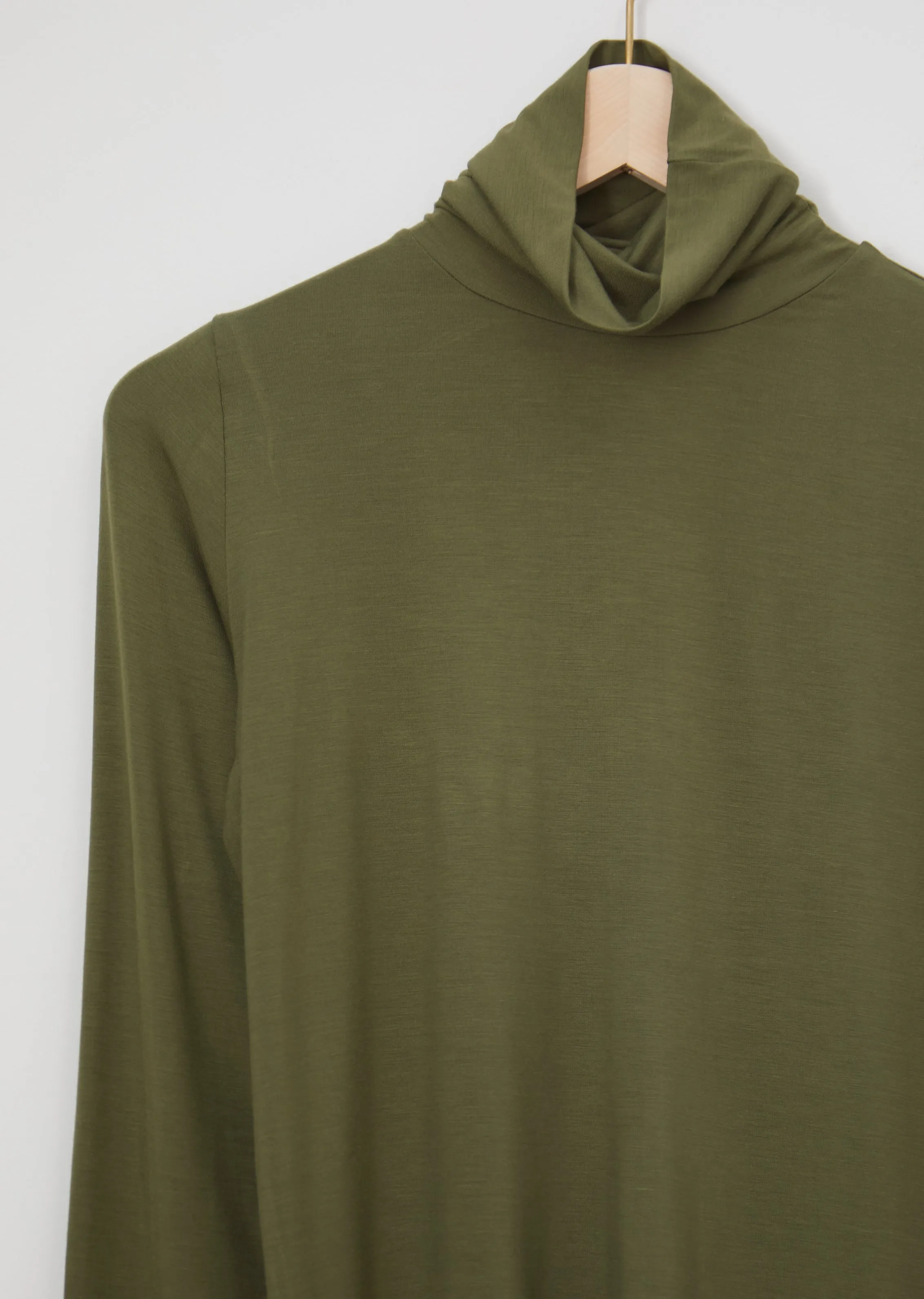 Bamboo Jersey Turtleneck — Apache Green