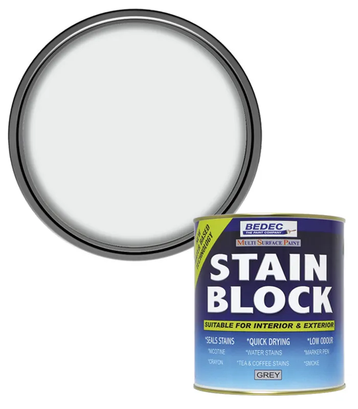 Bedec Stain Block Paint - Translucent Grey
