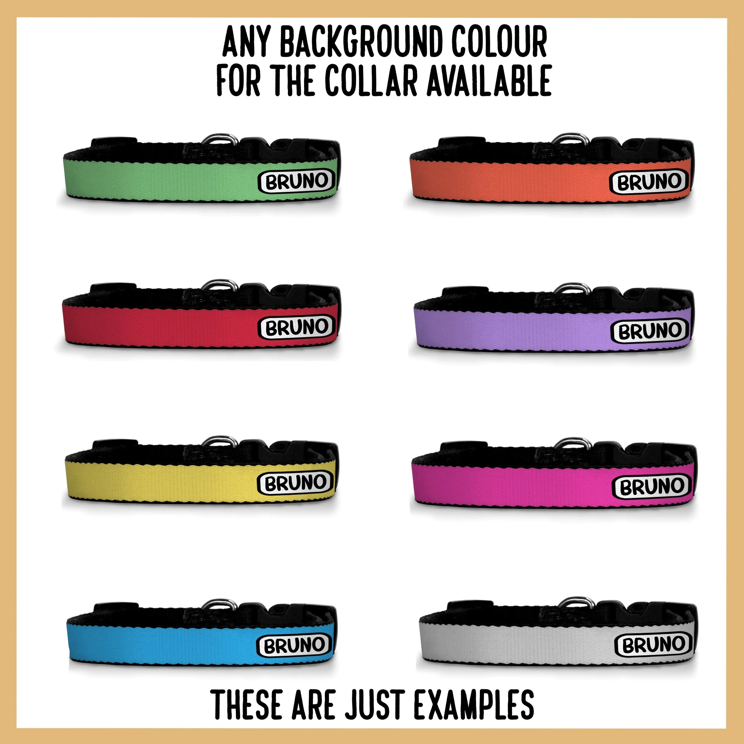 Bichon Frise Collar/ Personalised Bichon Frise Illustration Face Pattern Collar/ Sublimation Print Dog Collar/ Dog Neck Collar Customisable
