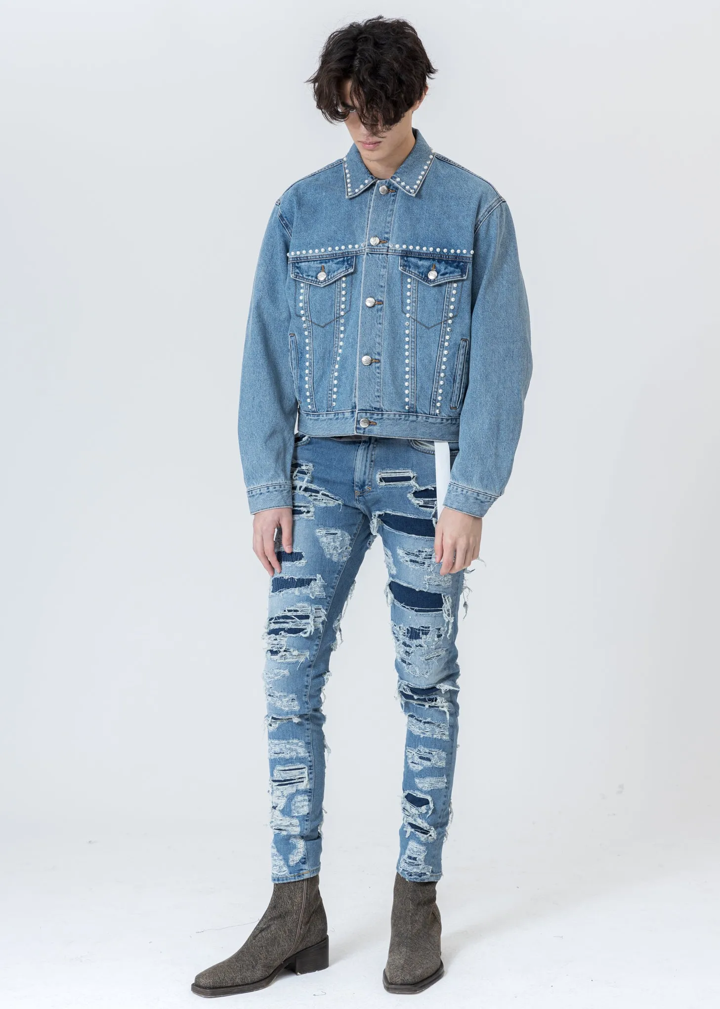 Blue Pearl Lining Denim Jacket
