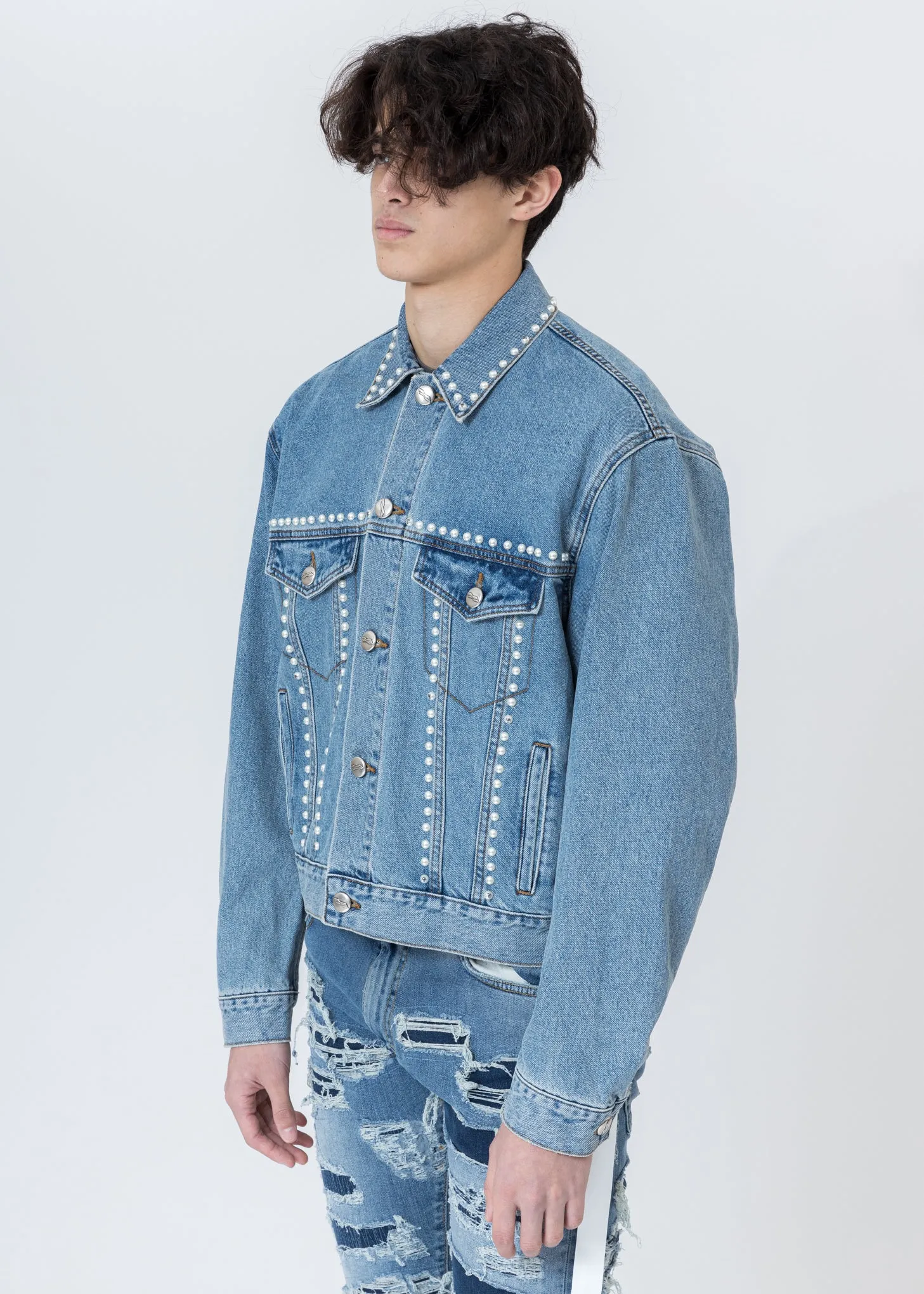 Blue Pearl Lining Denim Jacket