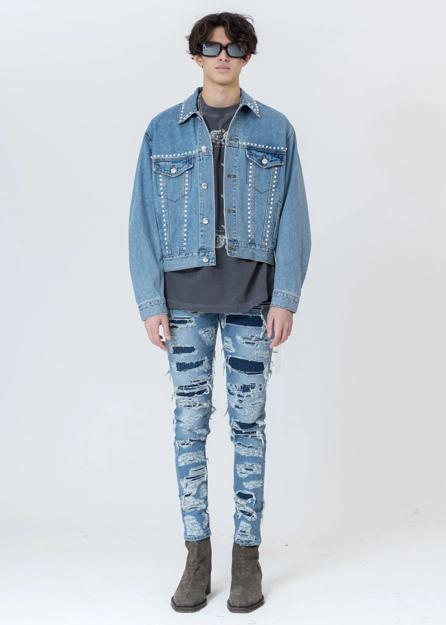 Blue Pearl Lining Denim Jacket
