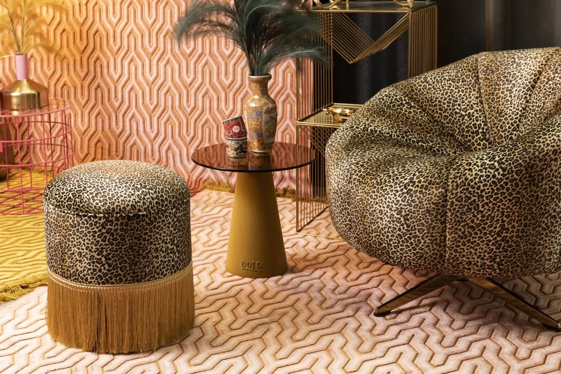 Bold Monkey My Lover and Best Friend Ottoman – Panther