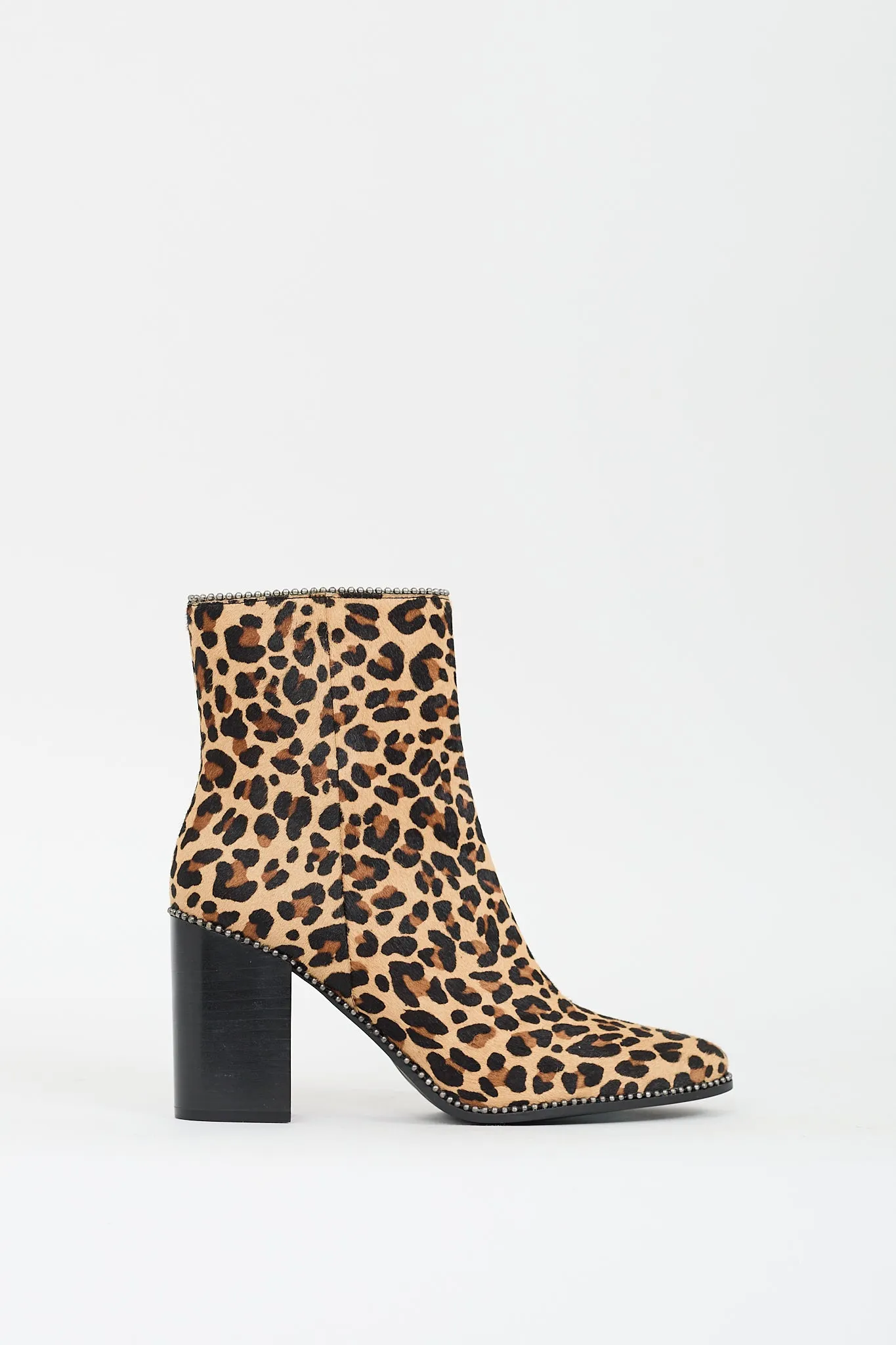 Brown & Black Printed Hair Ankle Boot