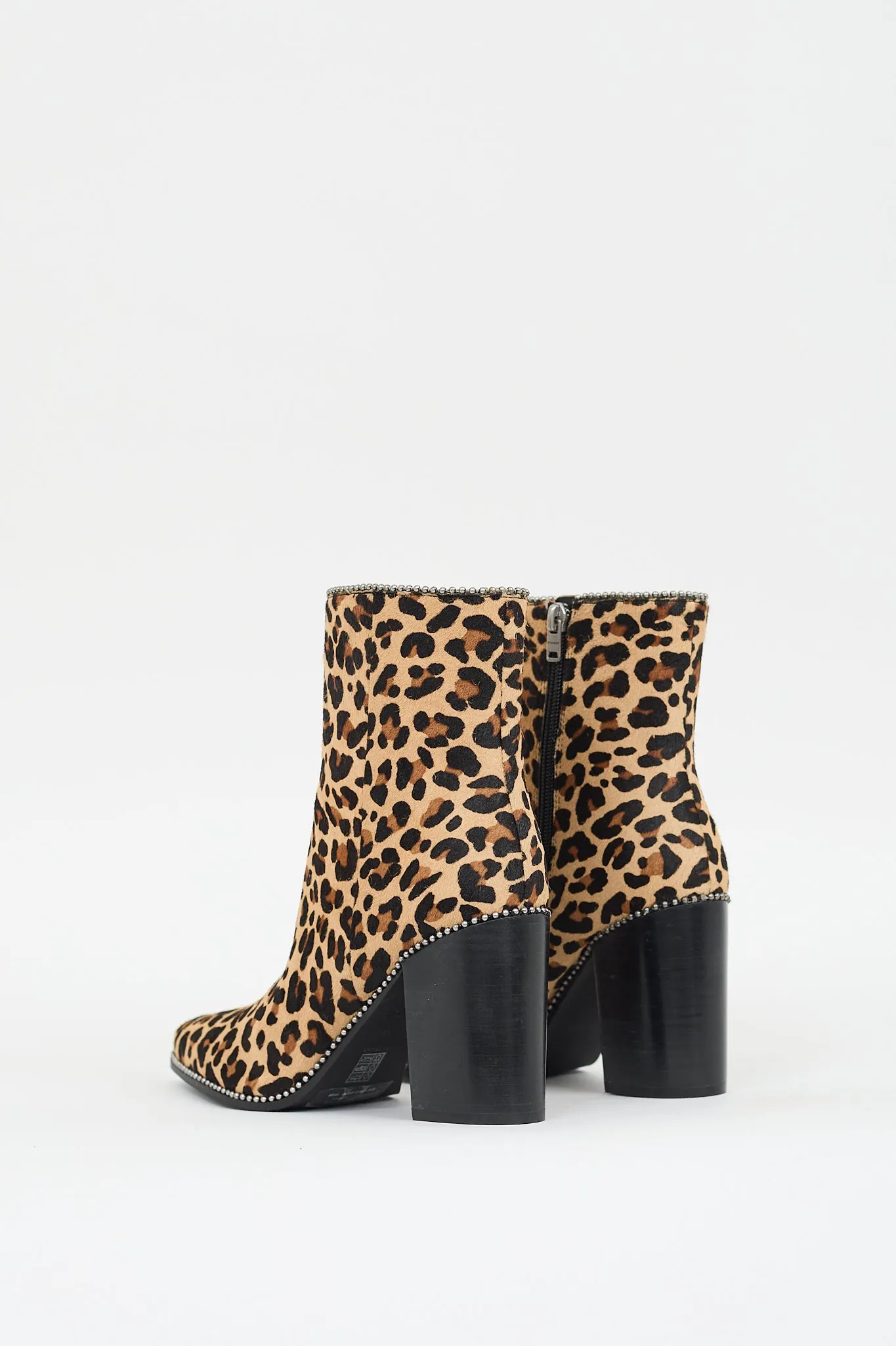 Brown & Black Printed Hair Ankle Boot