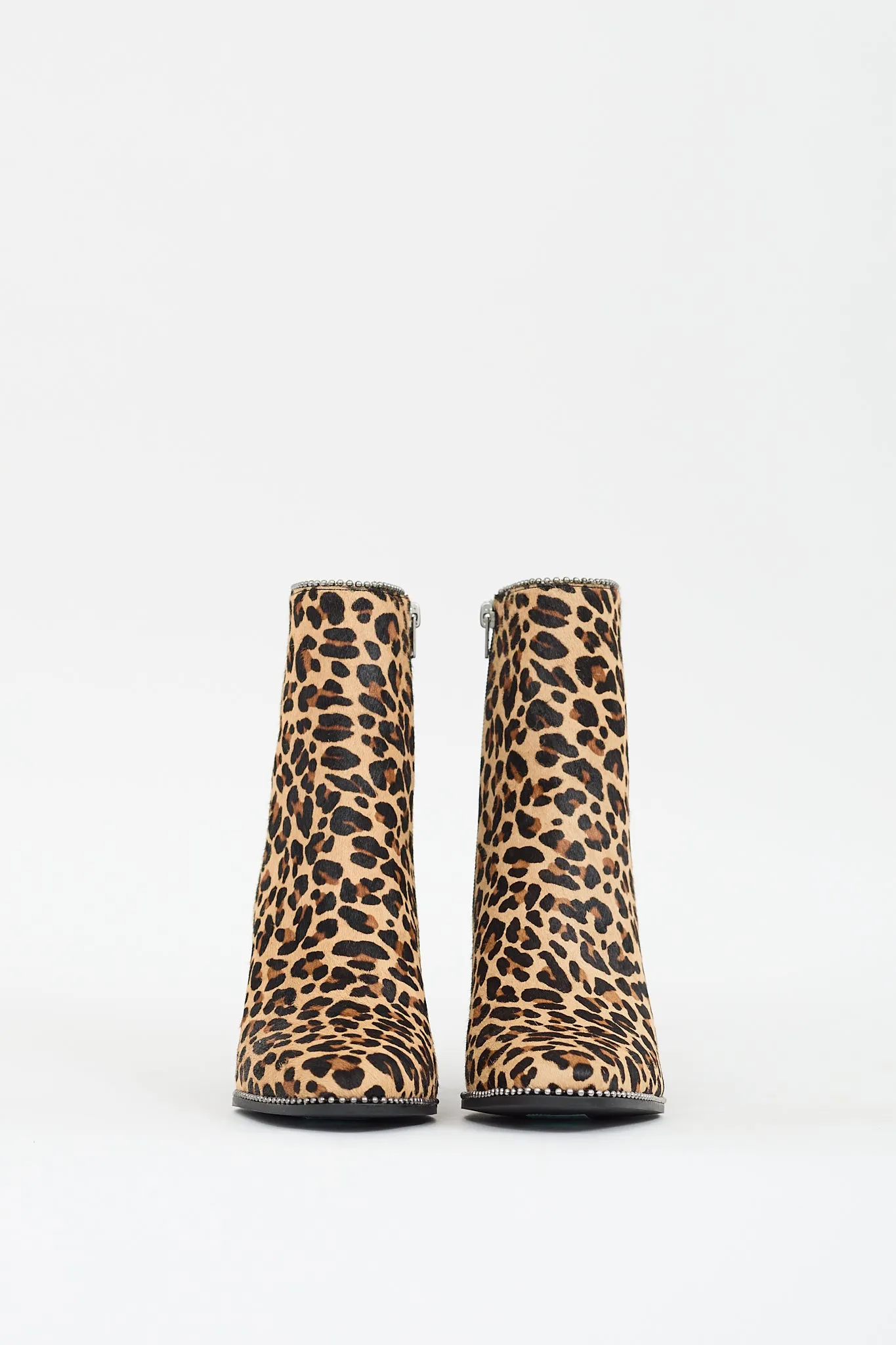 Brown & Black Printed Hair Ankle Boot