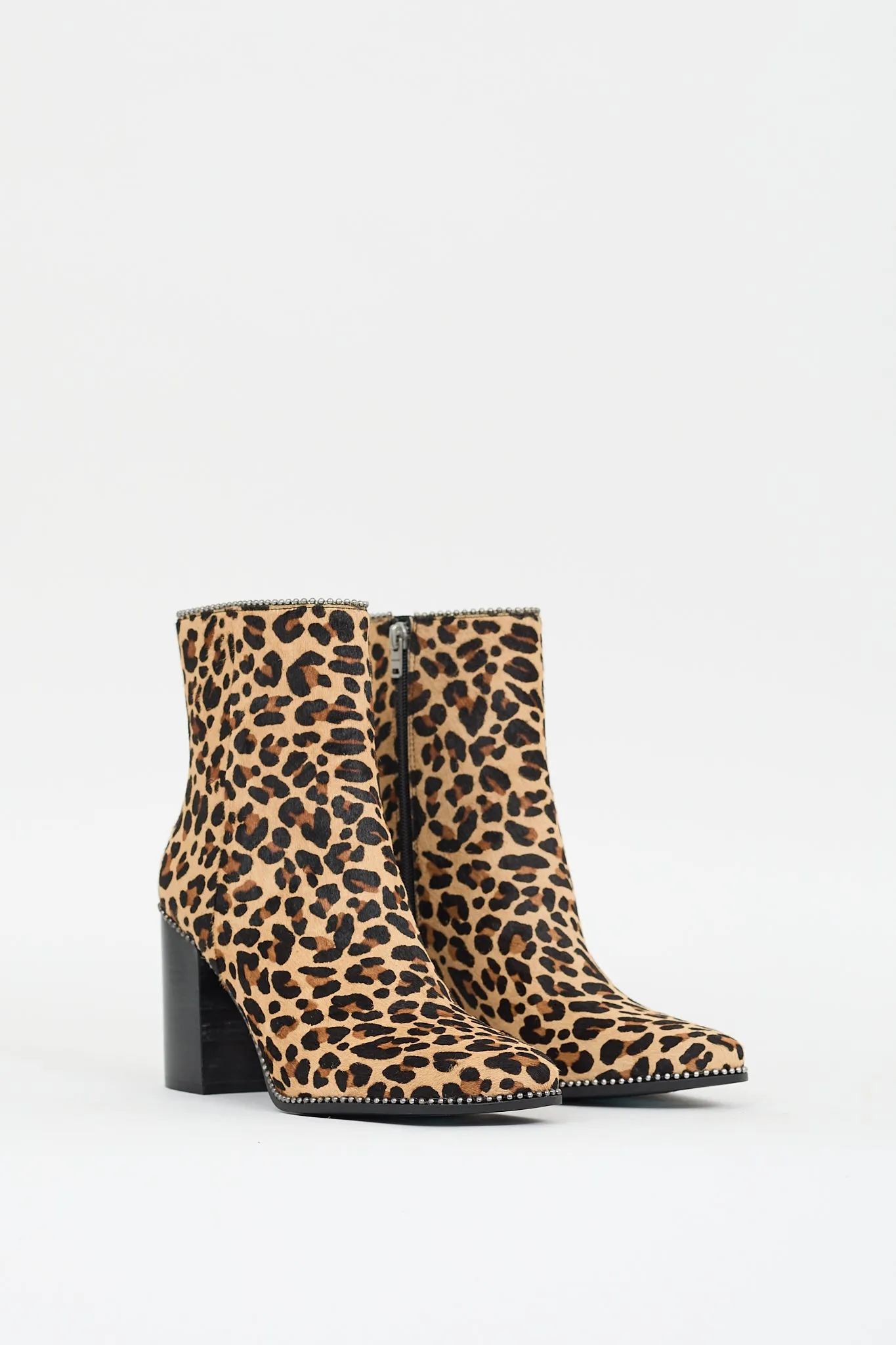 Brown & Black Printed Hair Ankle Boot